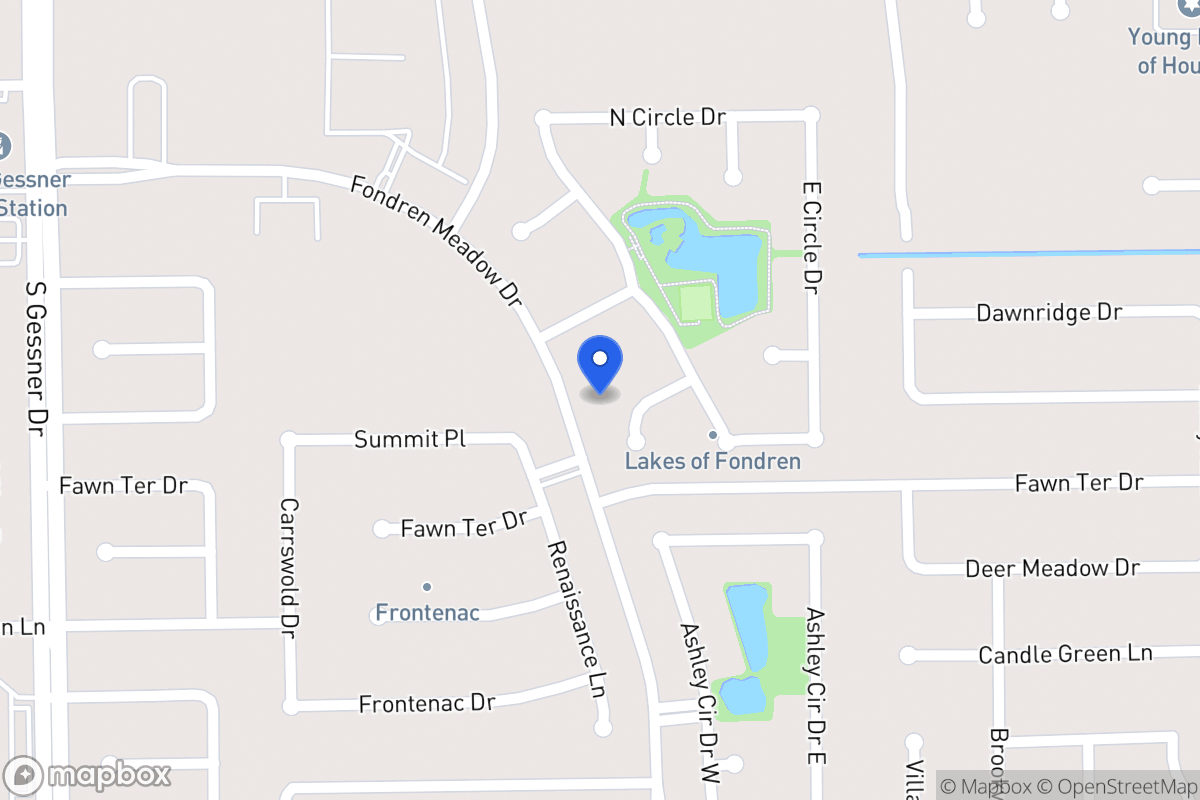 Map of 8114 Meadow Crest St, Houston