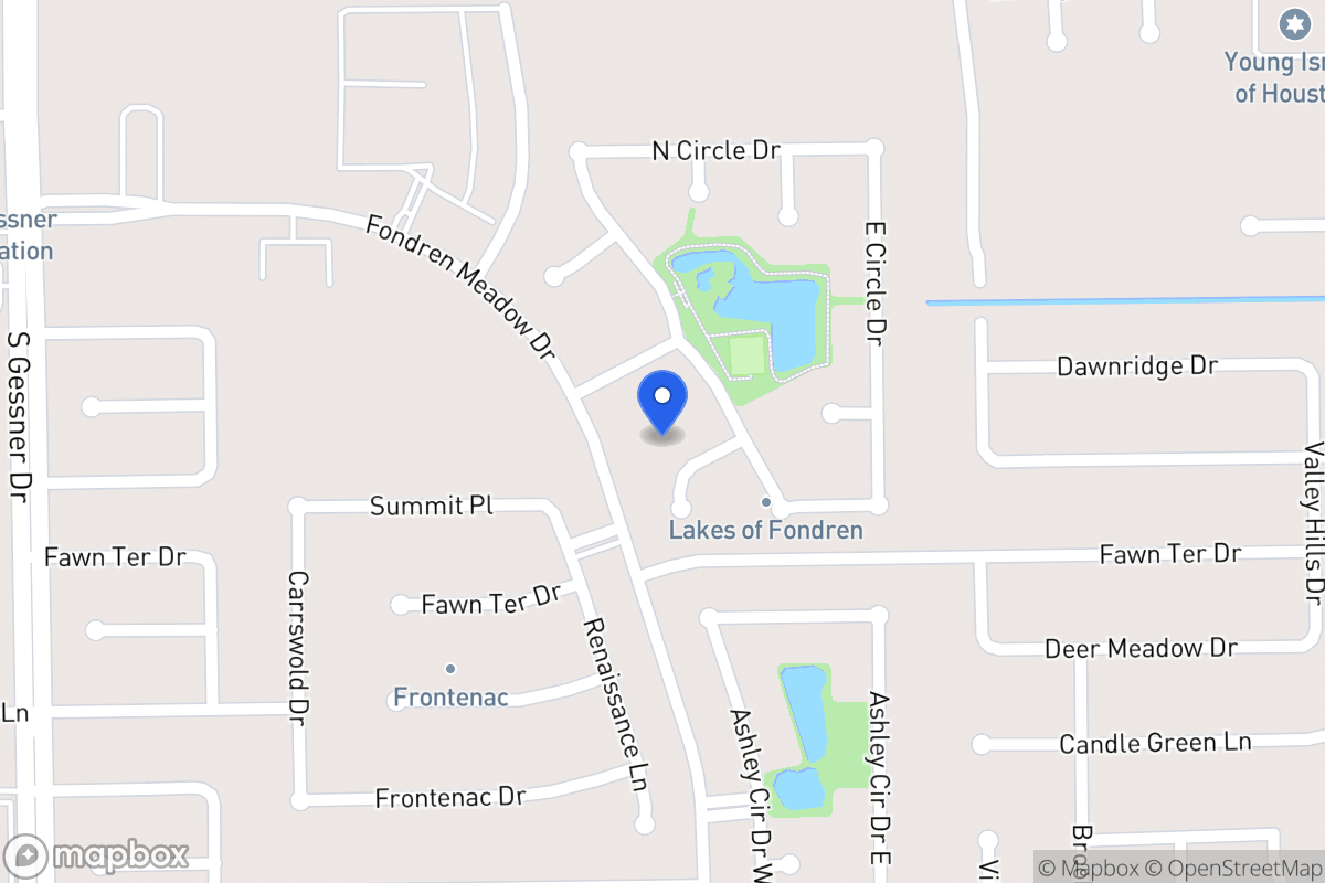 Map of 8110 Meadow Crest St, Houston