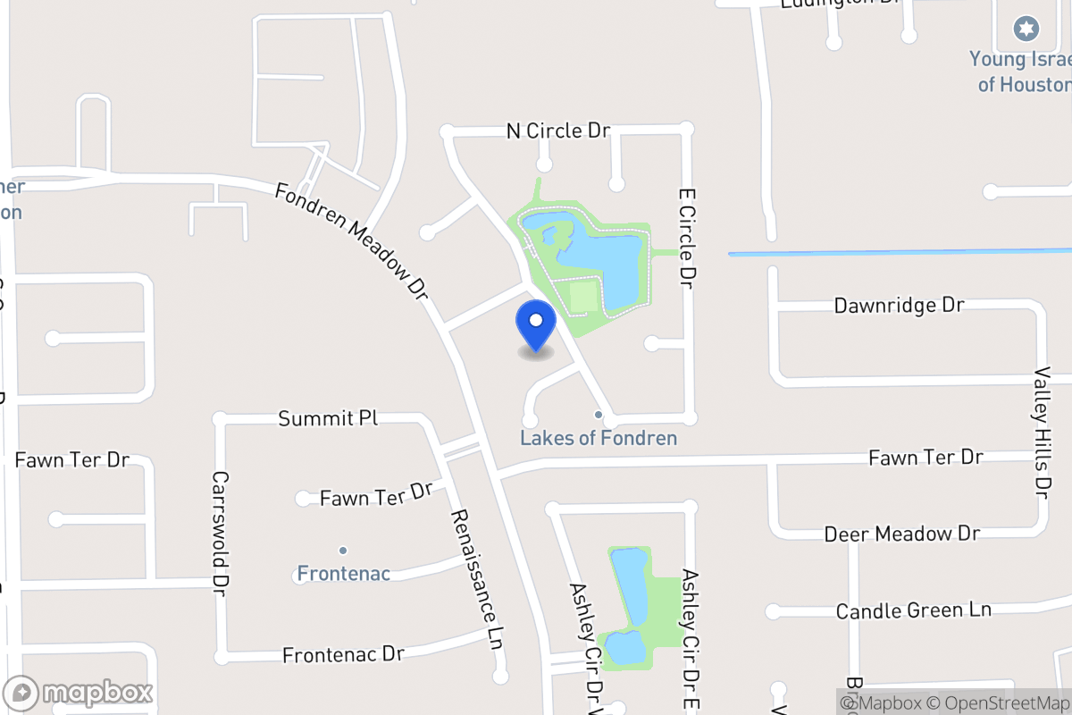 Map of 8106 Meadow Crest St, Houston