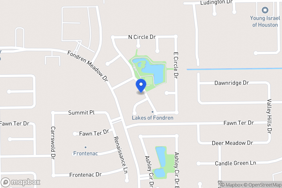 Map of 8102 Meadow Crest St, Houston