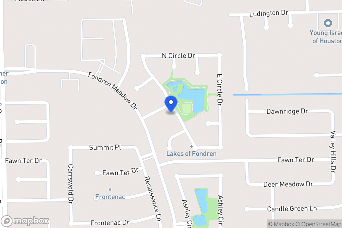 Map of 8103 Fondren Lake Dr, Houston