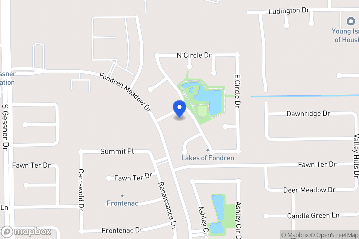 Map of 8107 Fondren Lake Dr, Houston