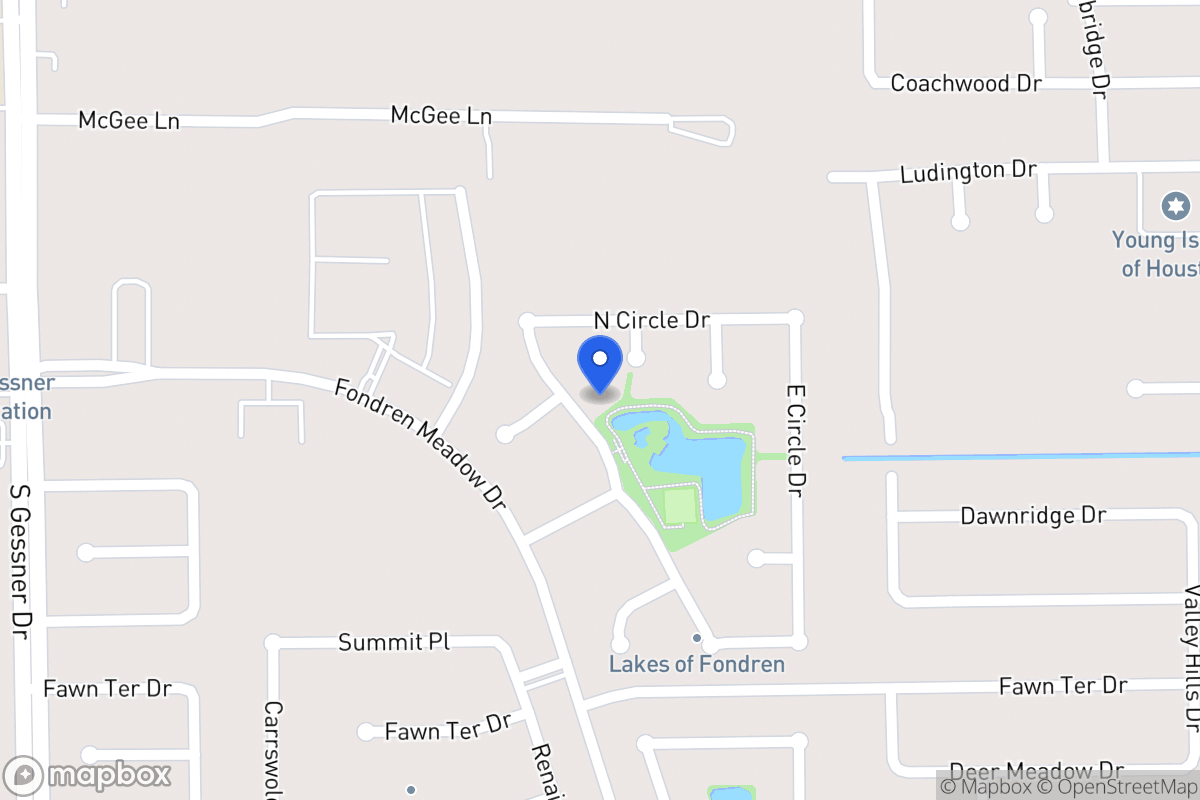Map of S 12023 Circle Dr, Houston