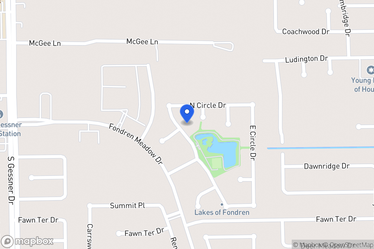 Map of S 12019 Circle Dr, Houston