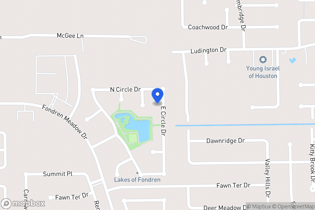 Map of E 12014 Circle Dr, Houston