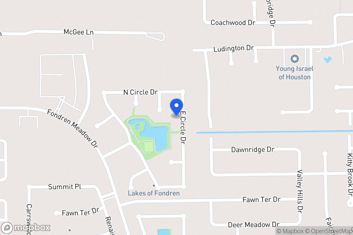 Map of E 12018 Circle Dr, Houston
