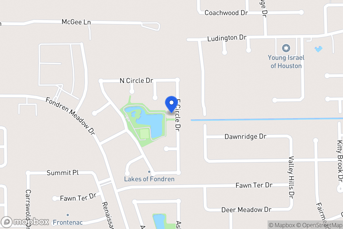 Map of E Circle Dr, Houston