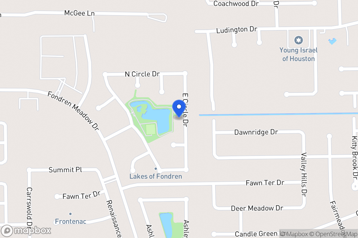 Map of E 12030 Circle Dr, Houston