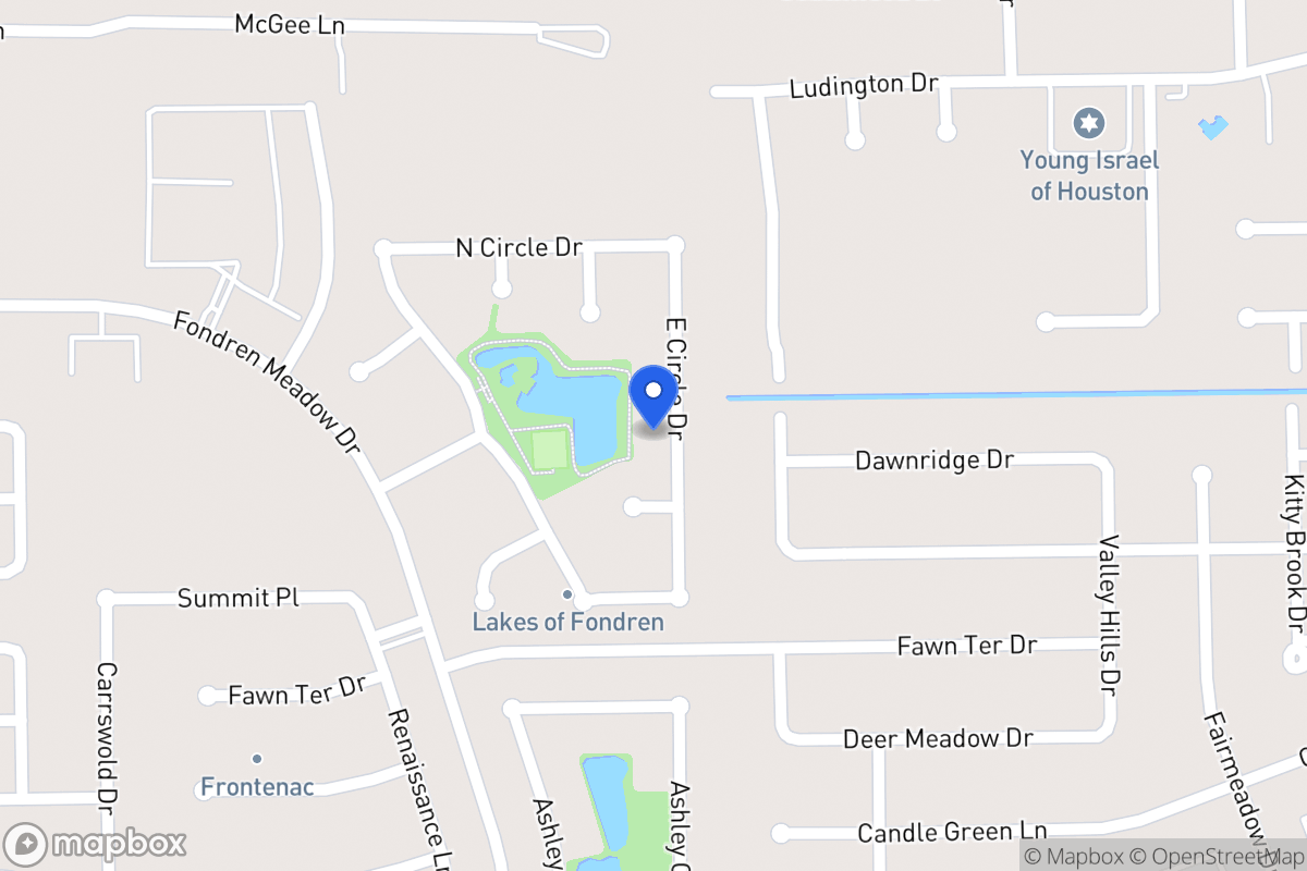 Map of E 12034 Circle Dr, Houston