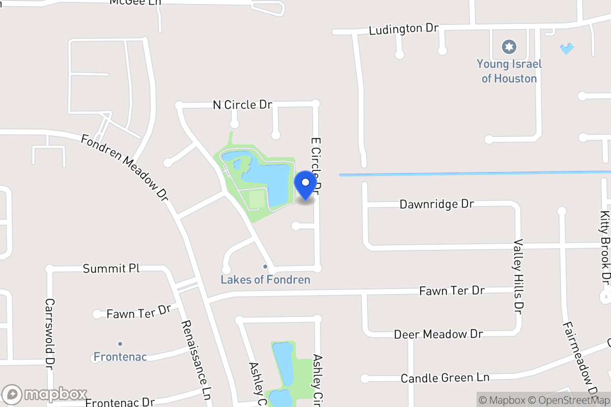 Map of E 12038 Circle Dr, Houston