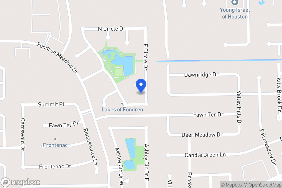Map of E 12054 Circle Dr, Houston
