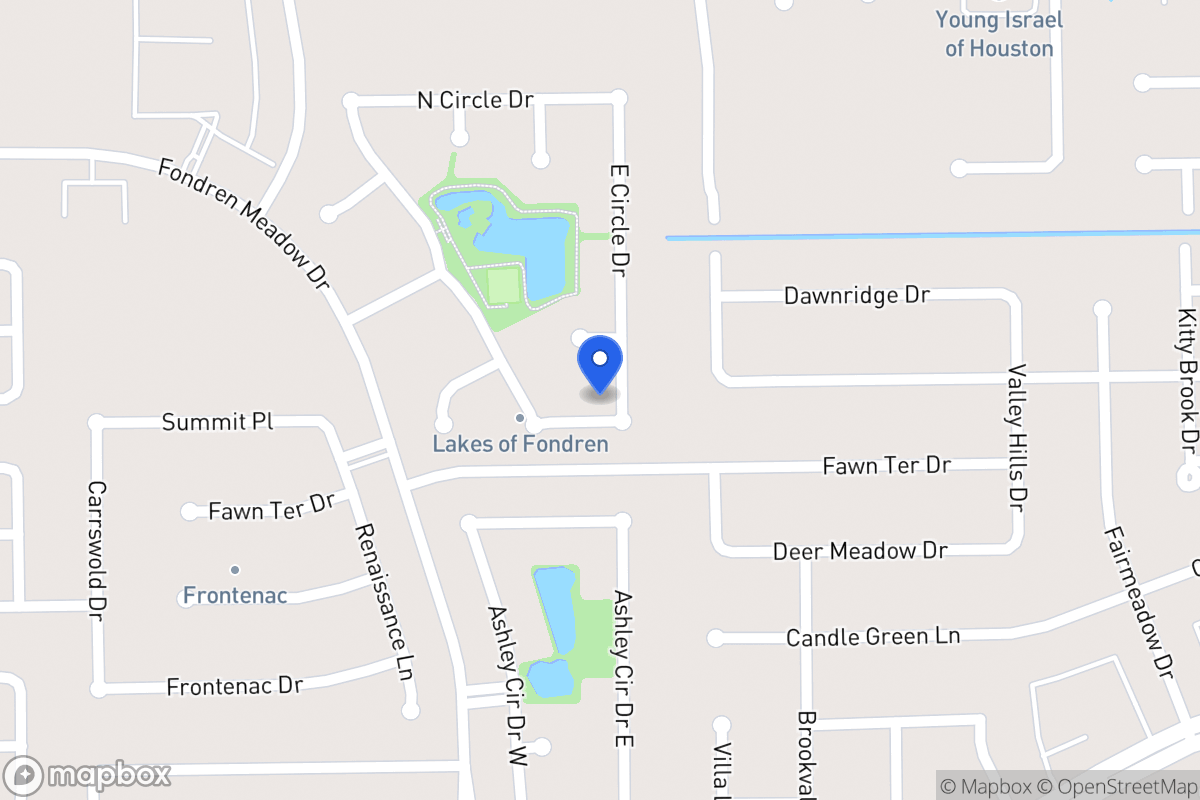 Map of S 12071 Circle Dr, Houston