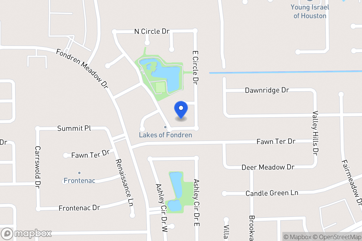 Map of S 12075 Circle Dr, Houston