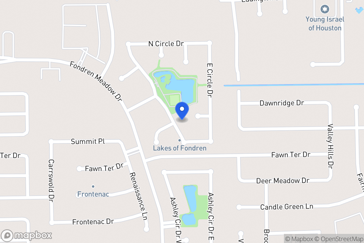Map of S 12055 Circle Dr, Houston