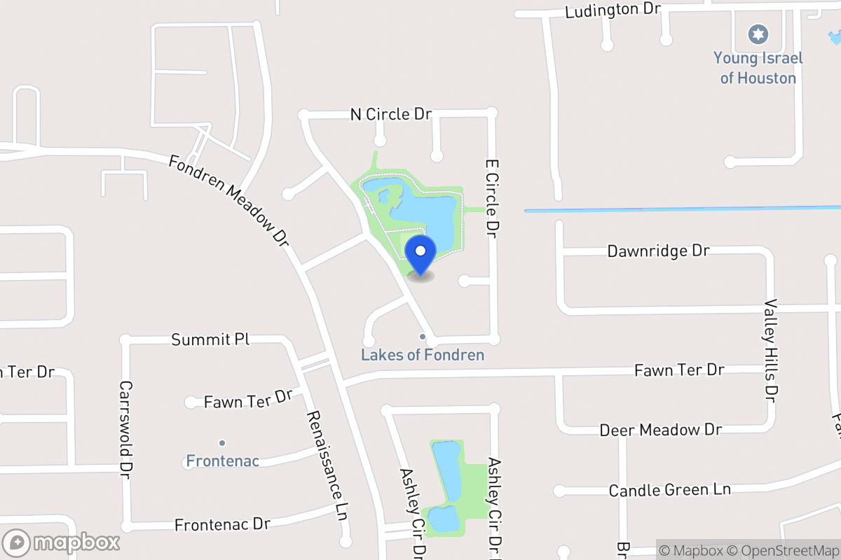 Map of S 12051 Circle Dr, Houston