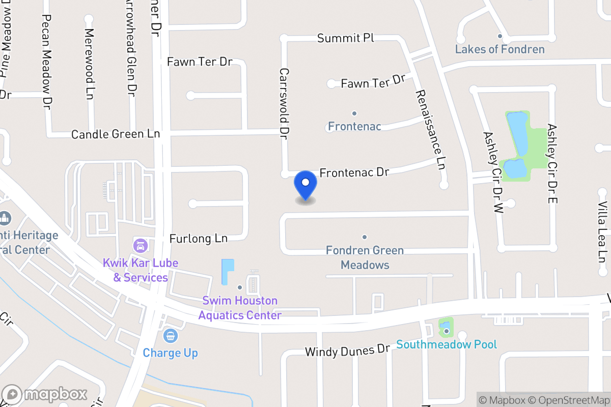 Map of 8322 Sandy Glen Ln, Houston