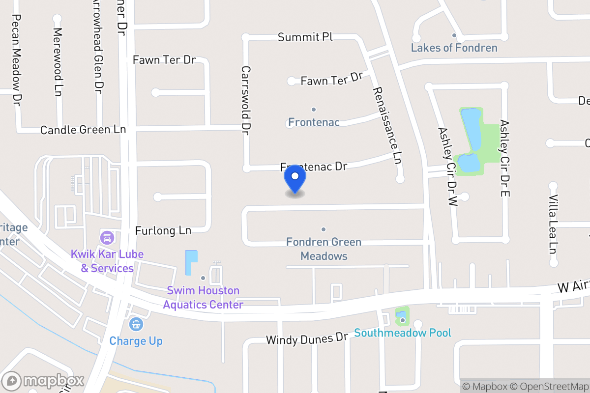Map of 8306 Sandy Glen Ln, Houston