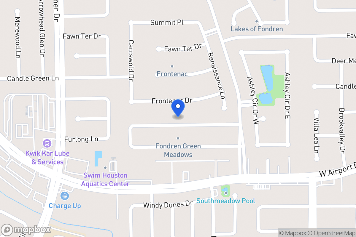 Map of 8222 Sandy Glen Ln, Houston