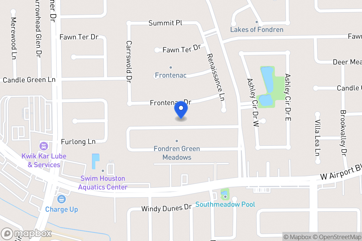 Map of 8218 Sandy Glen Ln, Houston