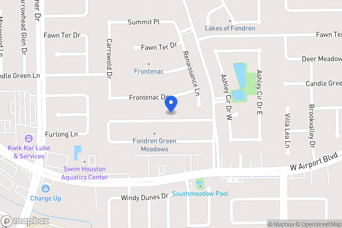 Map of 8206 Sandy Glen Ln, Houston