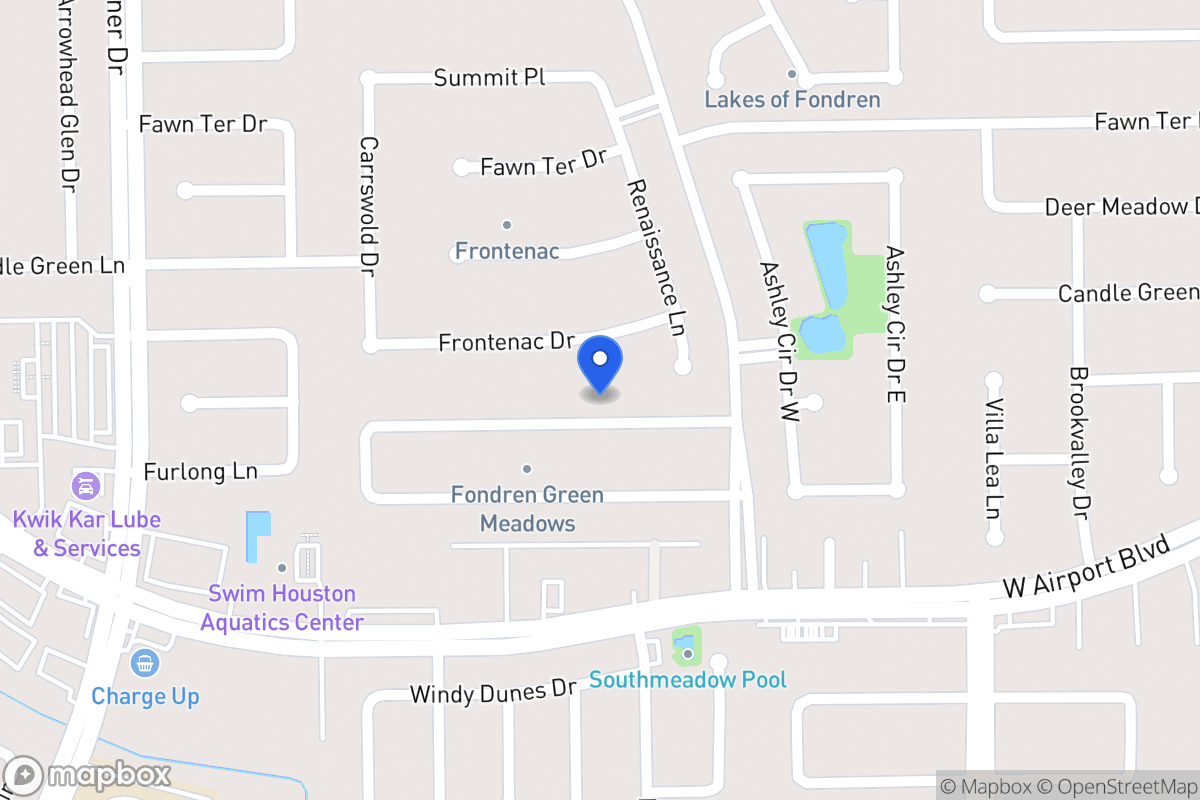 Map of 8202 Sandy Glen Ln, Houston