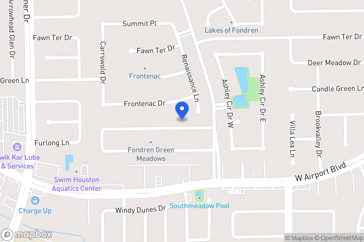 Map of 8126 Sandy Glen Ln, Houston