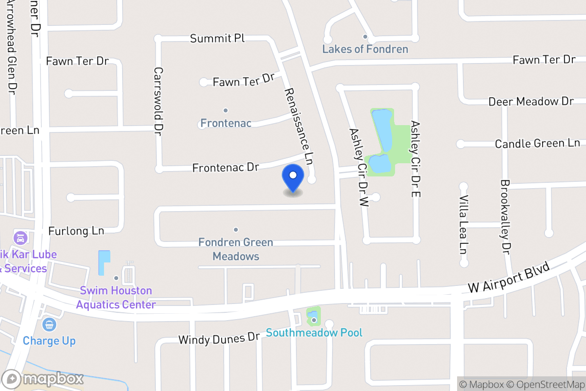 Map of 8122 Sandy Glen Ln, Houston