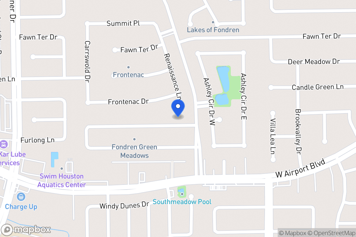 Map of 8114 Sandy Glen Ln, Houston