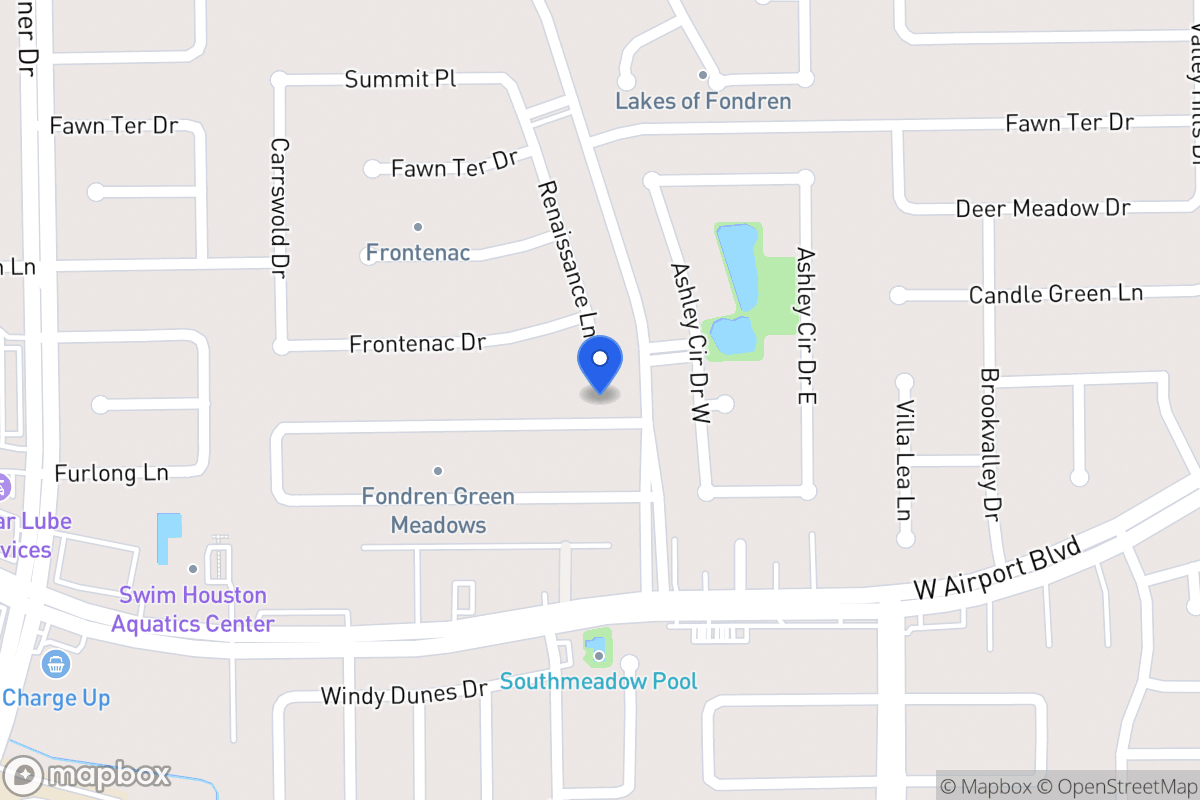 Map of 8110 Sandy Glen Ln, Houston
