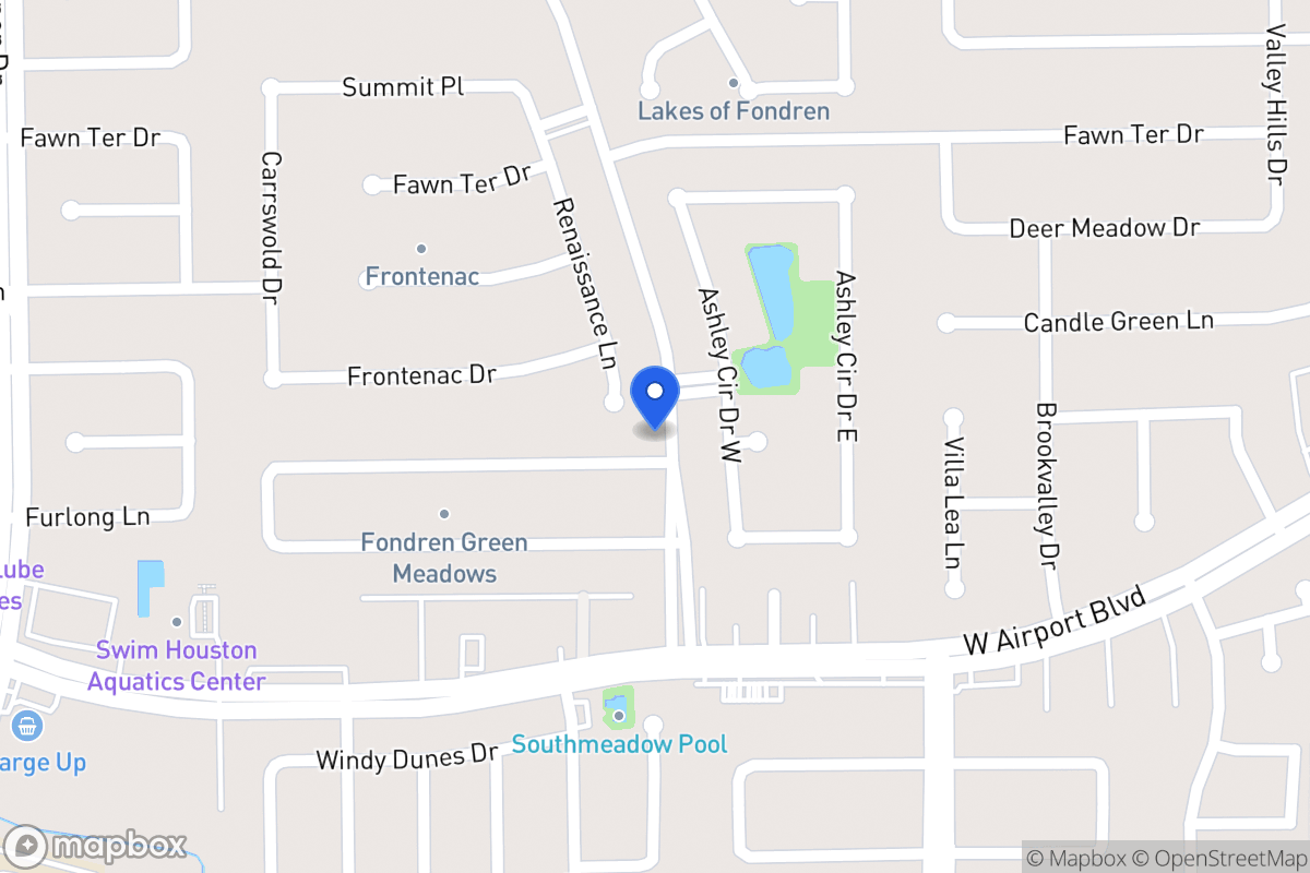Map of 8102 Sandy Glen Ln, Houston