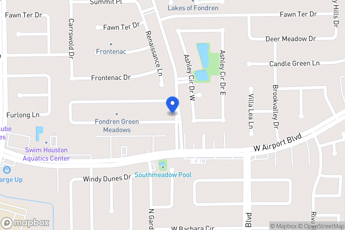 Map of 8102 Furlong Ln, Houston