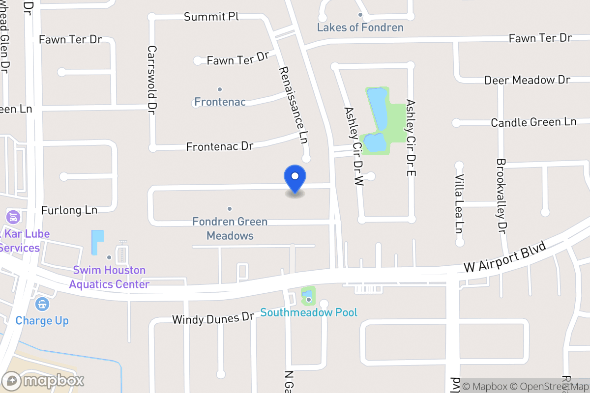 Map of 8119 Sandy Glen Ln, Houston