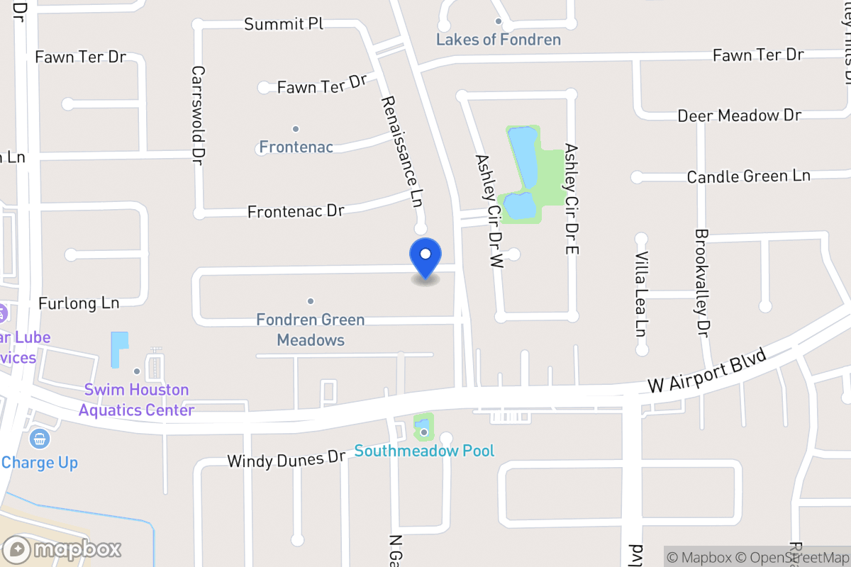 Map of 8111 Sandy Glen Ln, Houston