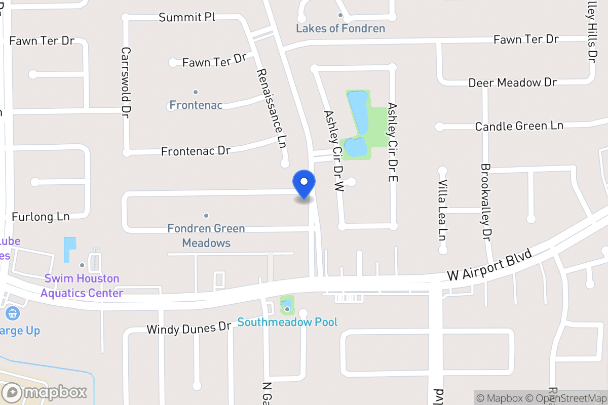 Map of 8103 Sandy Glen Ln, Houston