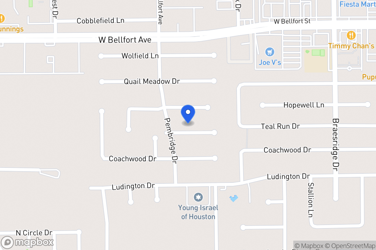 Map of 7822 Teal Run Dr, Houston