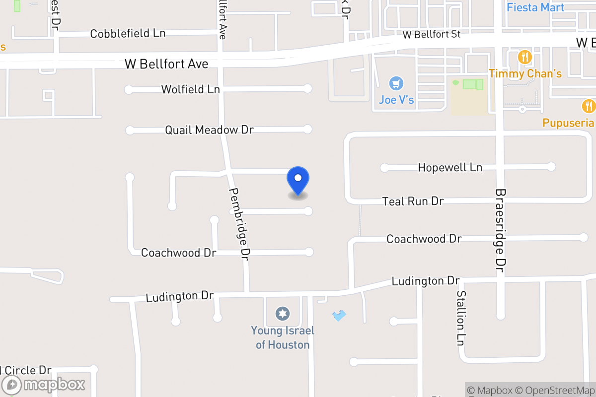 Map of 7814 Teal Run Dr, Houston
