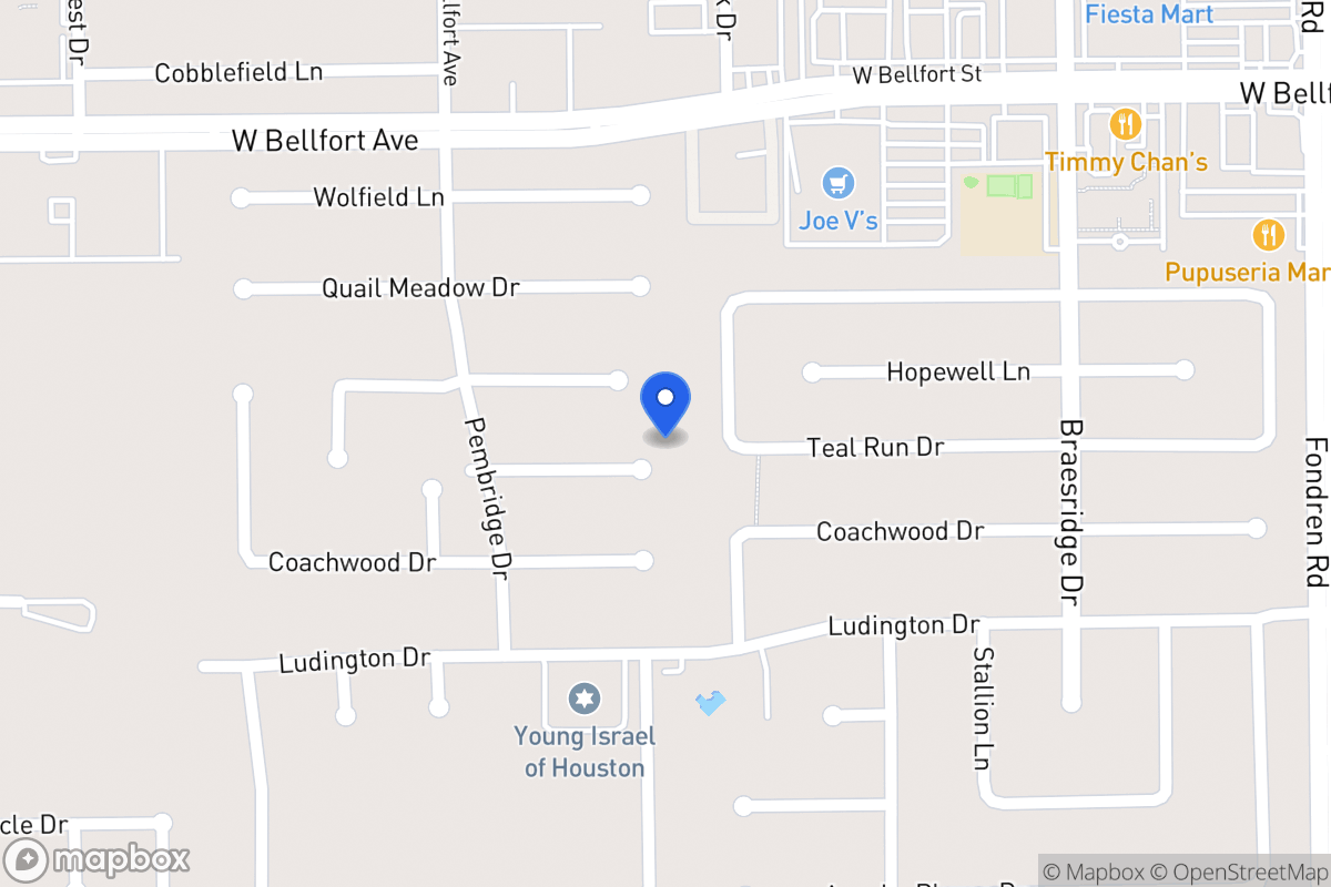 Map of 7810 Teal Run Dr, Houston