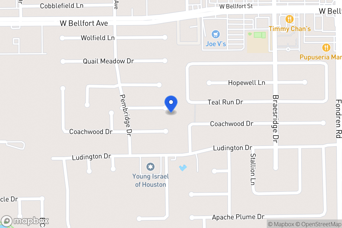 Map of 7811 Teal Run Dr, Houston