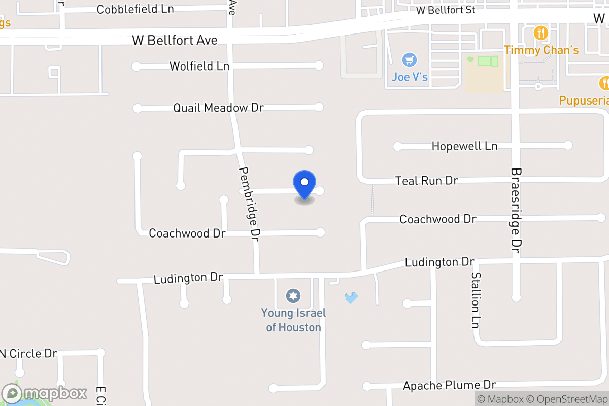 Map of 7815 Teal Run Dr, Houston