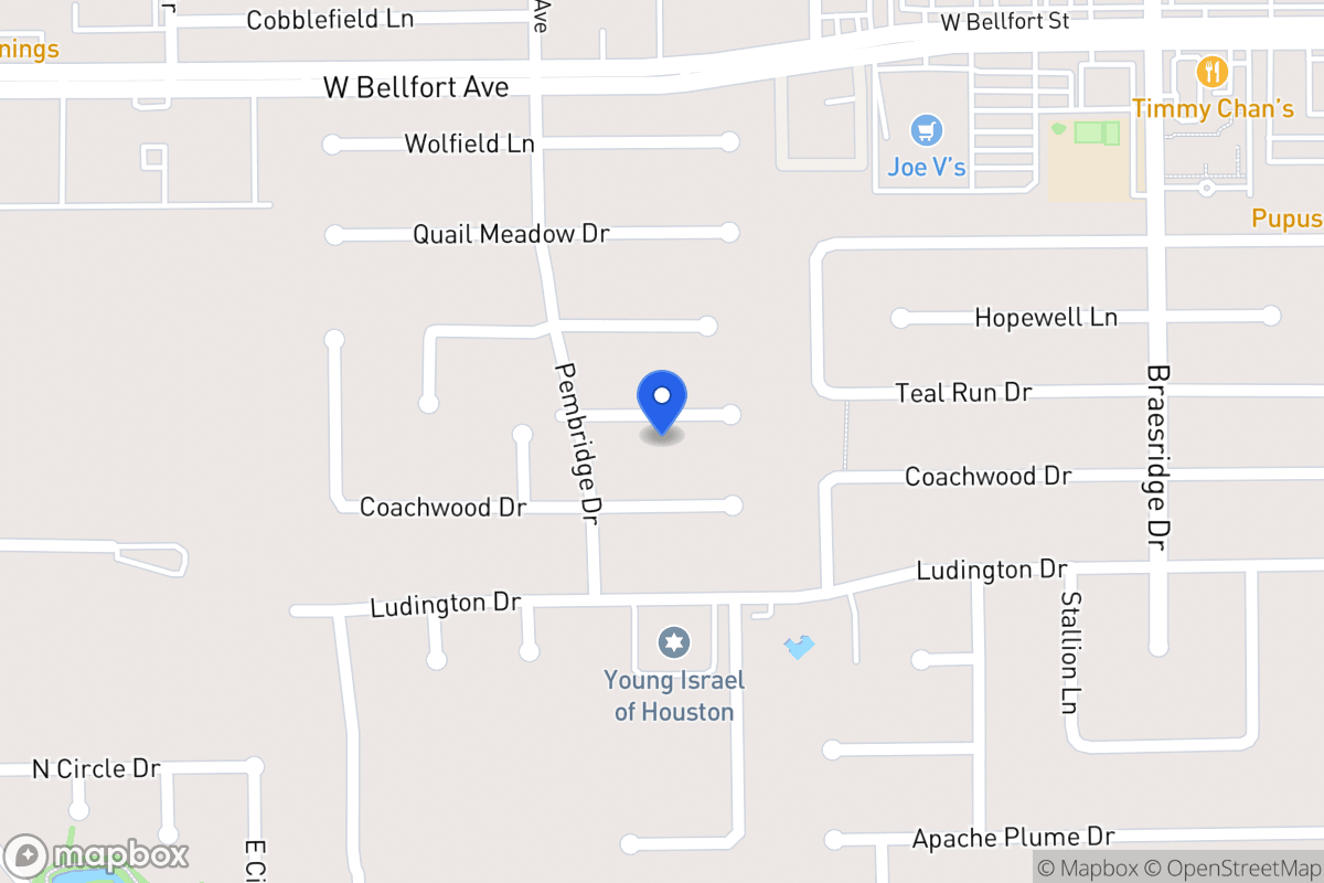 Map of 7819 Teal Run Dr, Houston