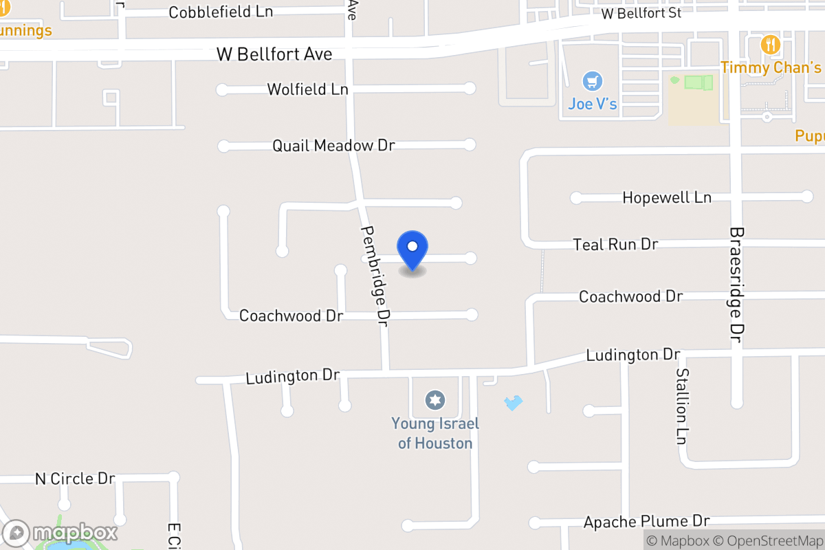 Map of 7823 Teal Run Dr, Houston