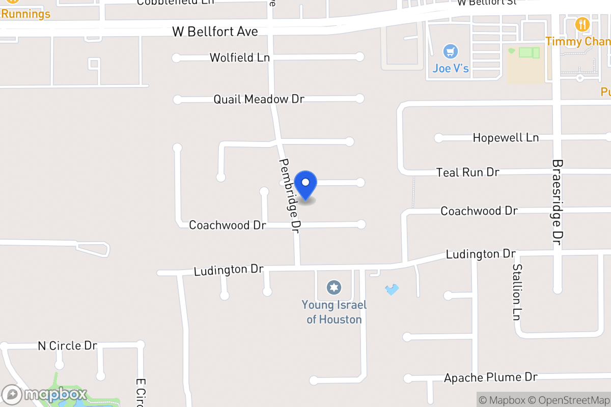 Map of 7827 Teal Run Dr, Houston