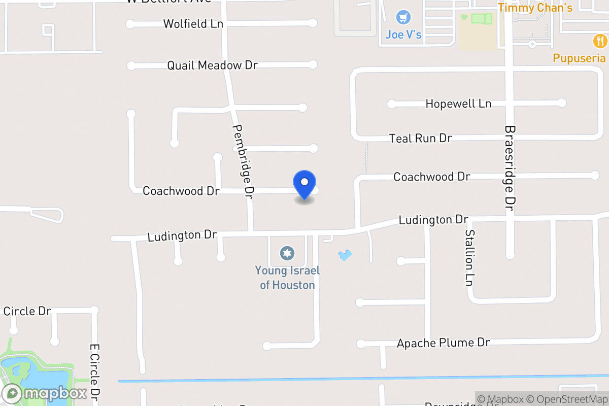 Map of 7815 Coachwood Dr, Houston