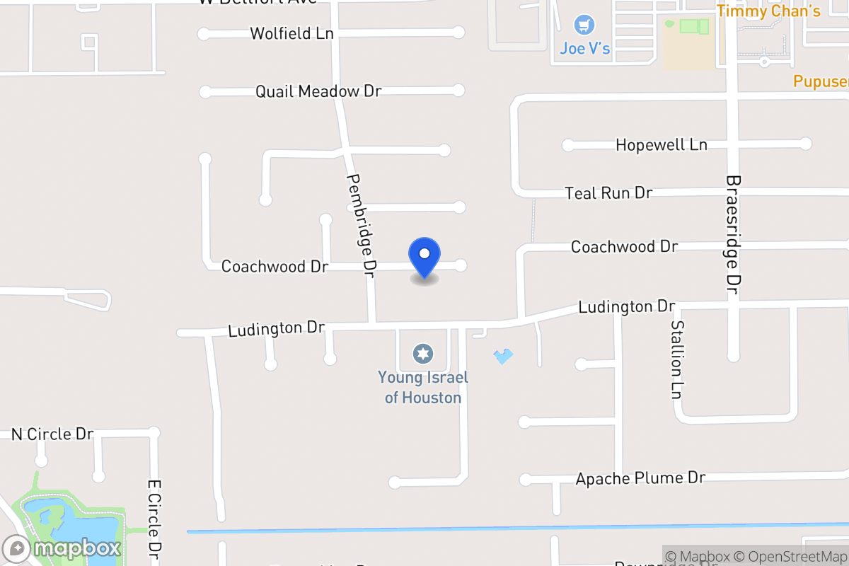 Map of 7819 Coachwood Dr, Houston