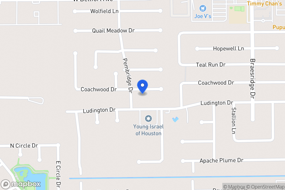Map of 7823 Coachwood Dr, Houston