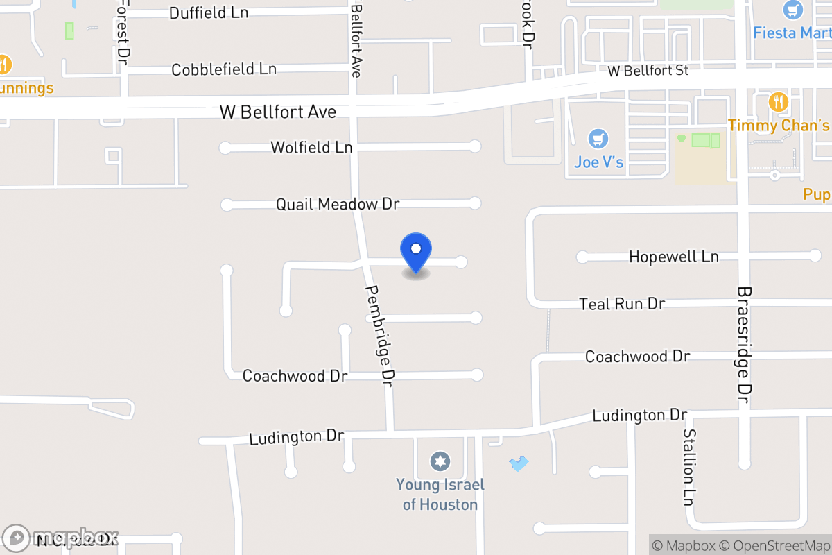 Map of 7817 Hopewell Ln, Houston