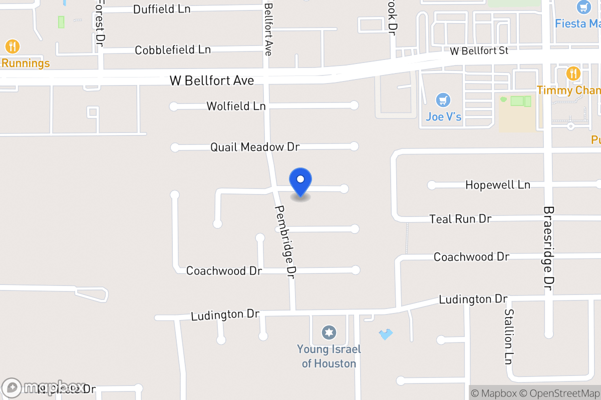 Map of 7821 Hopewell Ln, Houston