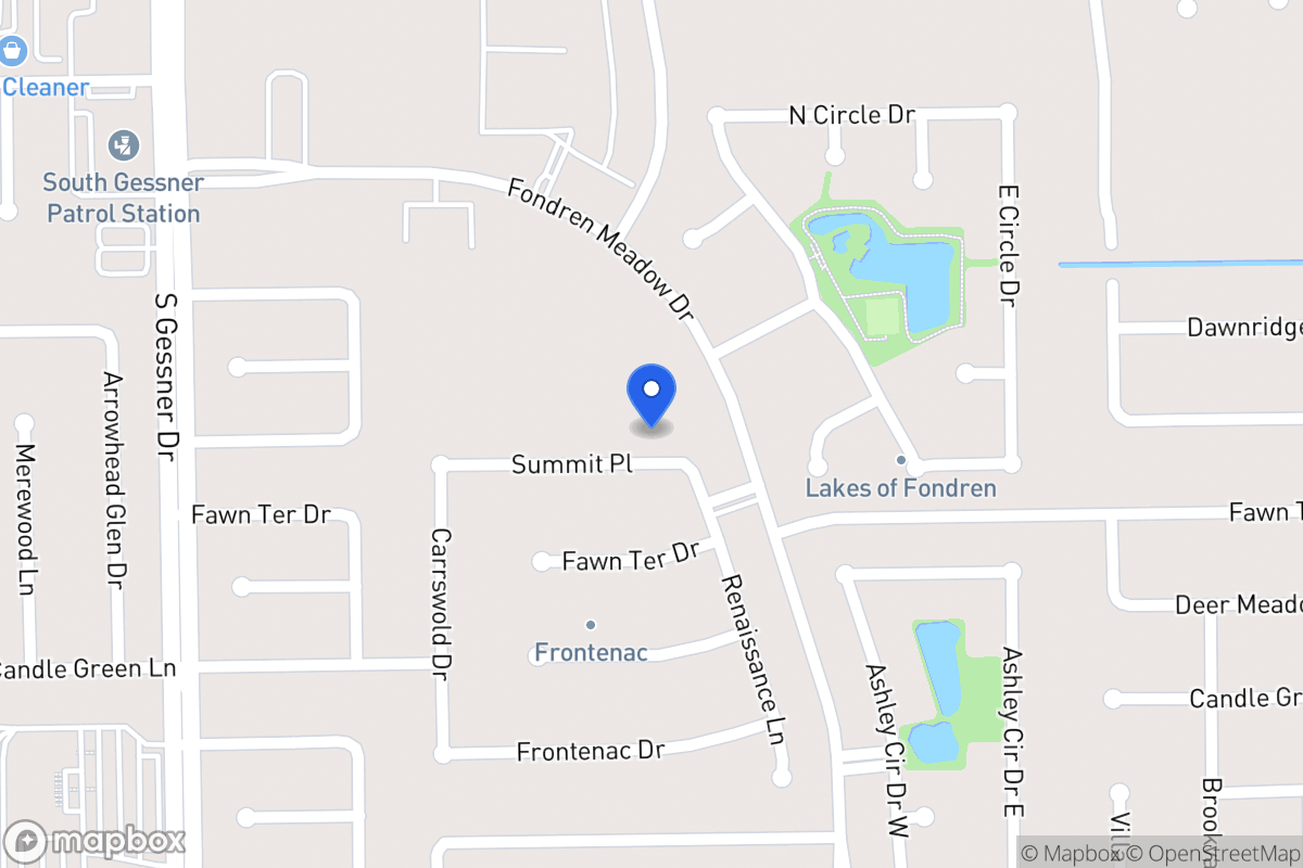 Map of 8210 Summit Pl, Houston