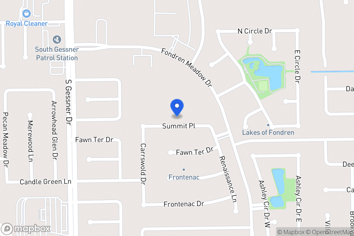 Map of 8306 Summit Pl, Houston
