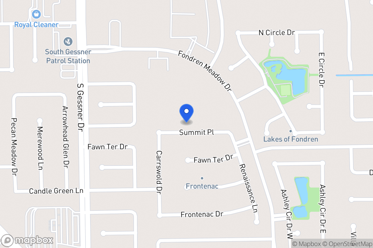 Map of 8310 Summit Pl, Houston
